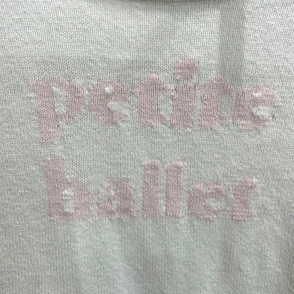 Janie and Jack “Petite Ballet” sweater is both warm and delicate w/ pink ribbon - Picture 2 of 4